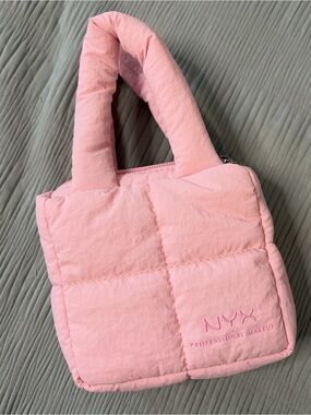 NYX Soft Quilted Light Pink Mini Puffy Bag
